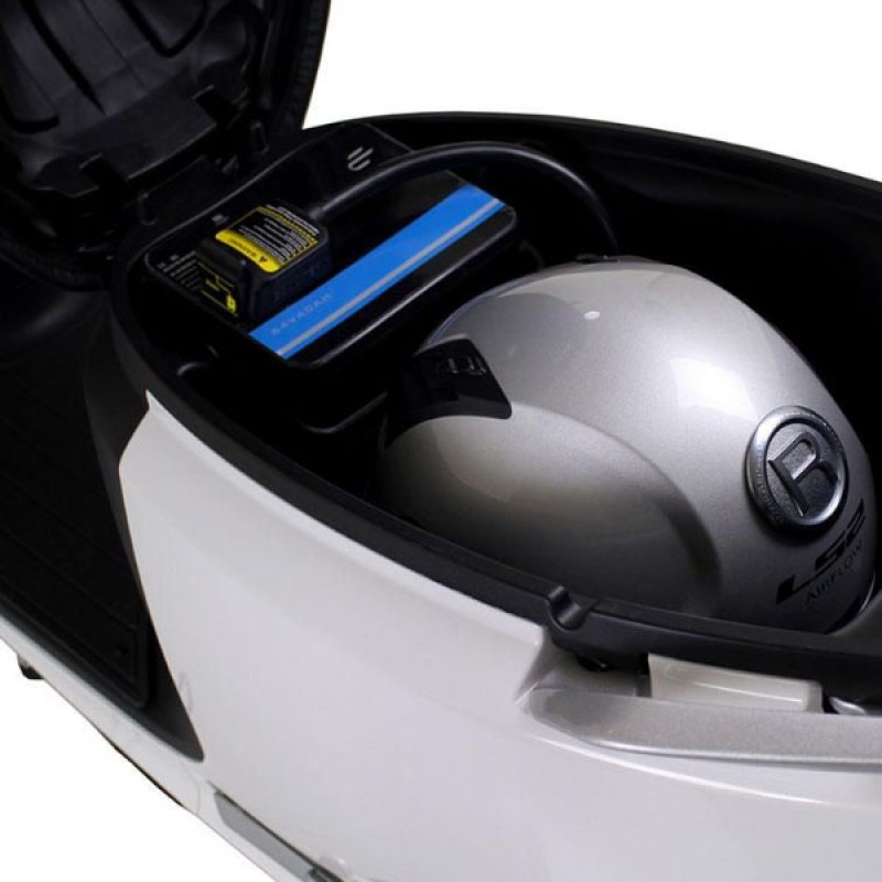 Ηλεκτρικό Scooter Ecooter E2MAX CBS 4000Watt Ματ Λευκό 2πλη Μπατ.L3e-A1/75Km/h 64V/42AH + 64V/28AH