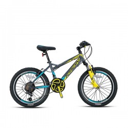 Ποδήλατο Kron Vortex 4.0 MTB 24'' 21sp Matt Smoke-Dark Turqoise/Yellow